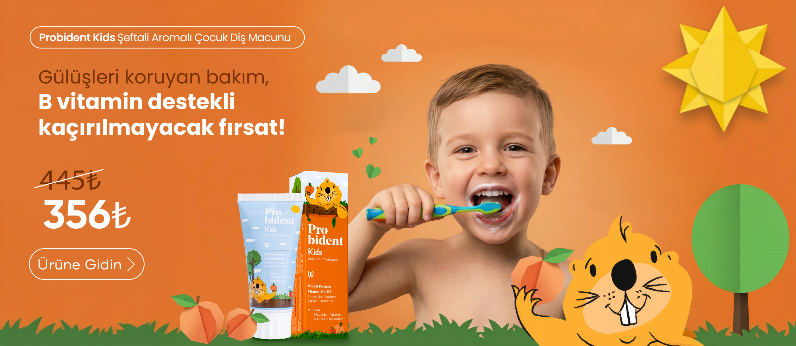 Probident banner cocuk macun